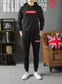 mann sportswear louis vuitton tracksuits Trainingsanzug sweatshirt supreme black 100163